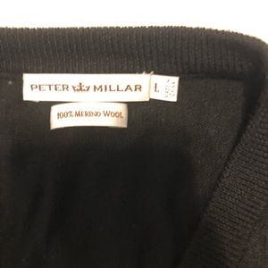 Peter Millar Black Sweater Vest Size L